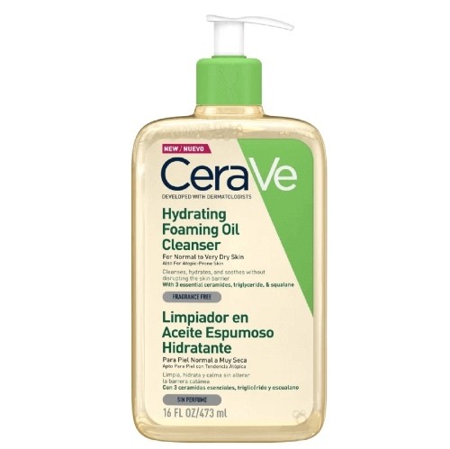 Cerave limpiador en aceite espumoso hidratante, 473 ml