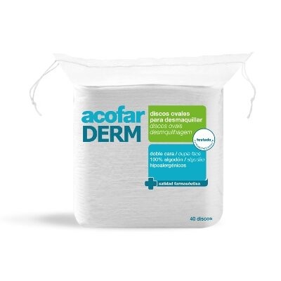 Almofadas demaquilantes Acofarderm, 40 peças