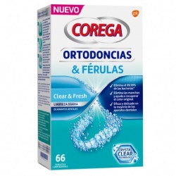 Corega Orthodontic Splint Cleanser, 66 comprimidos.