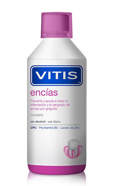 Enxaguante bucal Vitis para gomas, 500 ml