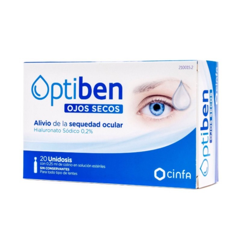 Optiben Dry Eyes, 20 doses únicas.