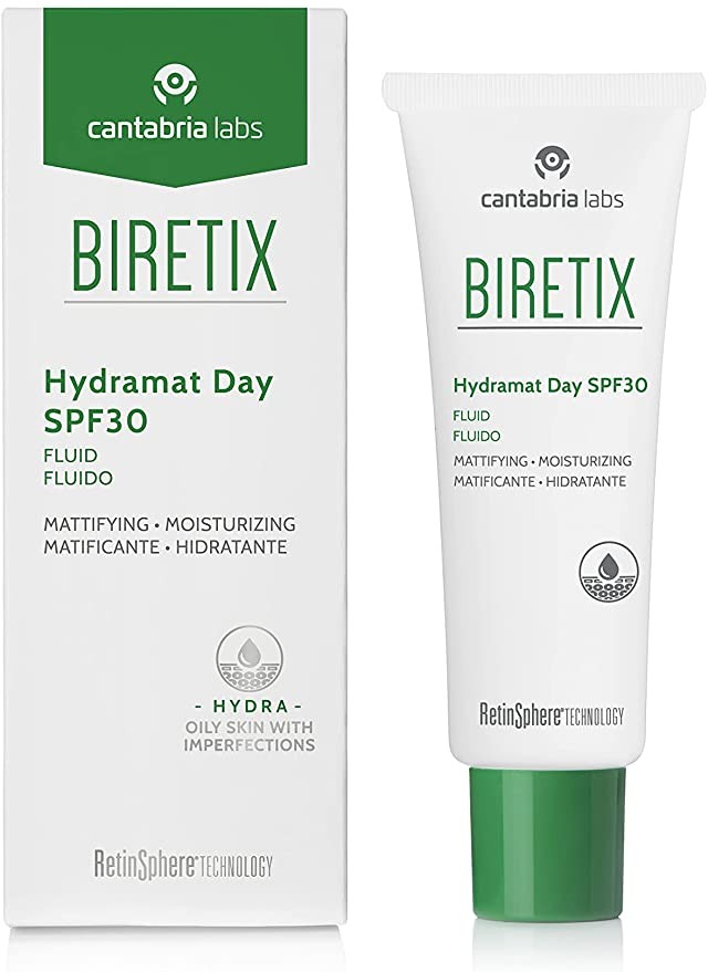 Biretix Hydramat Day SPF30 Fluido Matificante Hidratante, 50 ml.