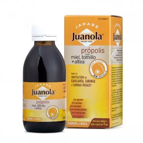 Xarope de Juanola de própolis mel de tomilho, 125ml.