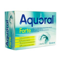 Gotas Oftálmicas Lubrificantes Aquoral Forte, 30 doses únicas.
