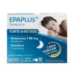 Epaplus Sleepcare Forte + Retard Melatonina Triptófano, 60 Comp.