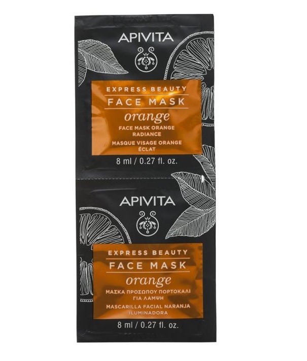 Apivita Express Beauty Máscara Facial Revitalizante com Laranja 2x8 ml