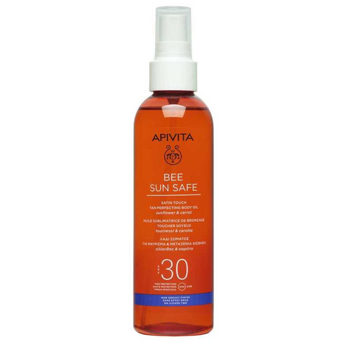 Apivita Bee Sun Safe Aceite Corporal FPS30, 200ml.