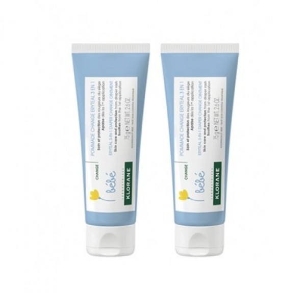 Klorane bebé Eryteal pomada pack duo, 2x75 ml.