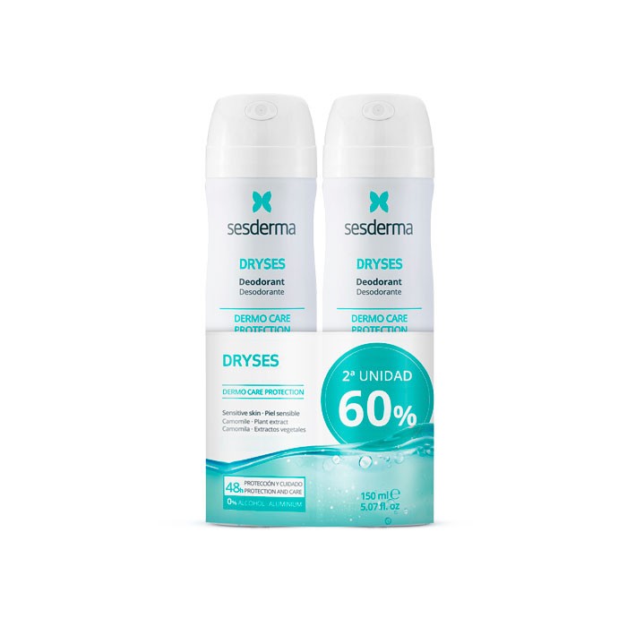 Sesderma Dryses Duplo Aerossol Desodorante, 2x150ml.