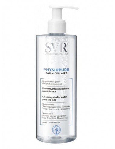 SVR Physiopure Micellar Demaquilante Água, 400ml.