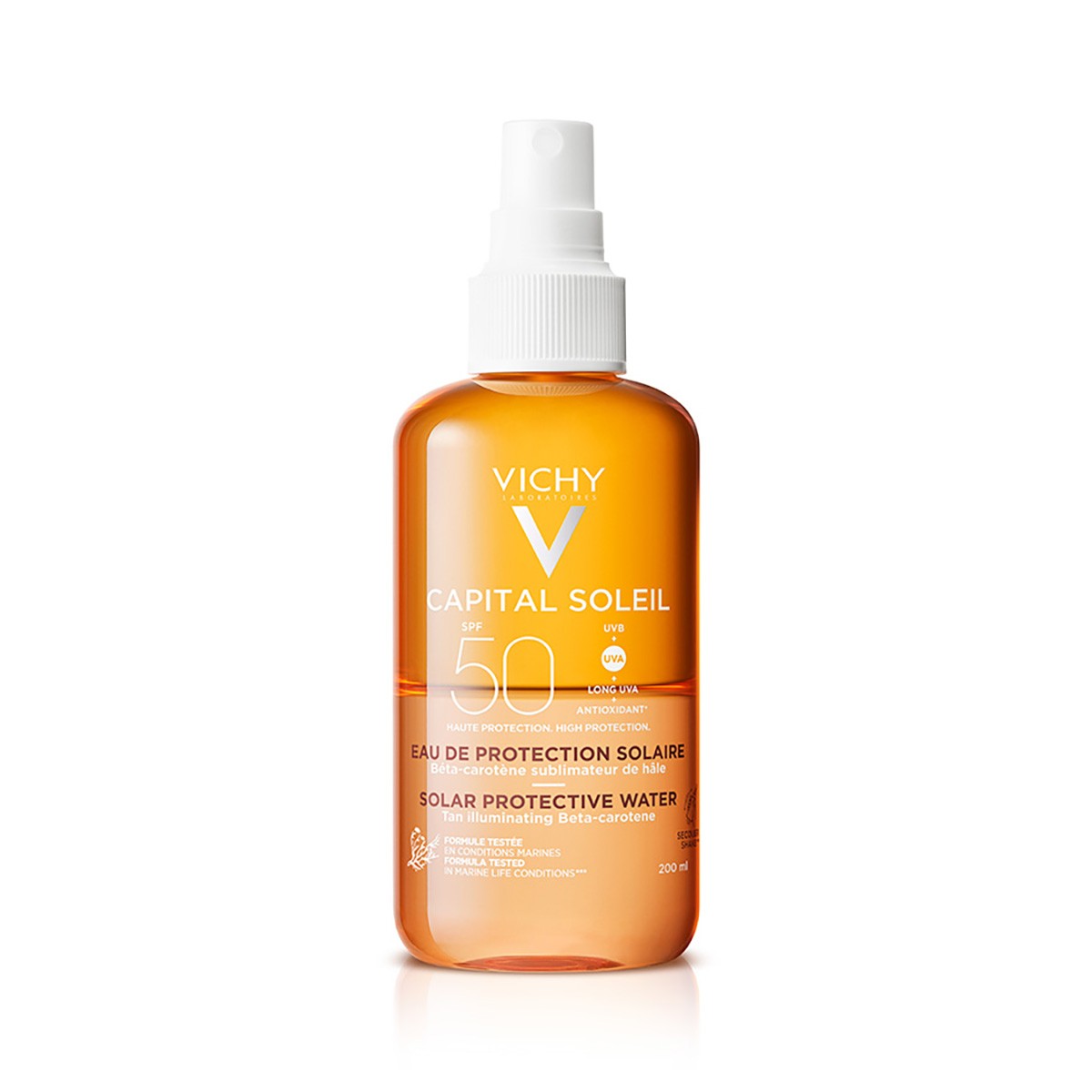 Vichy Capital Soleil Luminosidade Proteção Solar Água FPS50, 200ml.