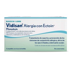 Vidisan Alergia com ectoína dose única, 20x0.5ml