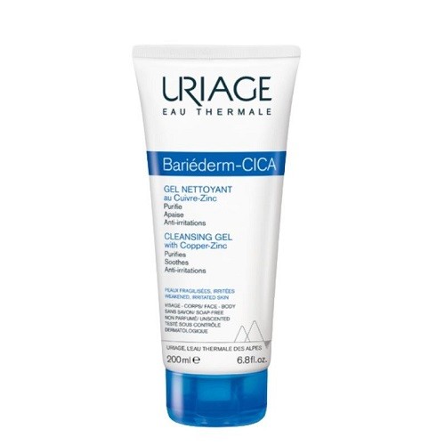 Uriage Bariederm-CICA Gel de Limpeza com Cobre e Zinco, 200 ml