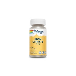 Solaray Iron 25 mg, 60 cápsulas vegan