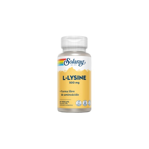 Solaray L-Lisina 500 mg, 60 Cápsulas Vegan