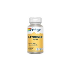 Solaray L-tirosina 500 mg, 50 cápsulas vegan