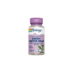 Solaray Green Coffee Bean 400 mg, 60 Cápsulas Veggie