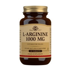 Solgar L-Arginina 1000 mg, 90 Colher de sopa.