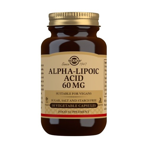 Solgar AC. Alpha Lipoic 60 mg, 30 Cápsulas Vegetarianas.