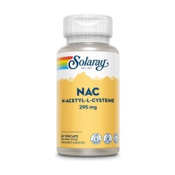 Solaray NAC 295 mg, 60 cápsulas vegetais