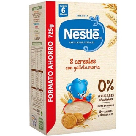 Mingau Nestlé 8 Cereais com Biscoito Maria +6m, 725 g