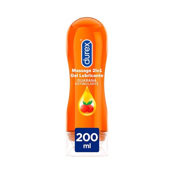 Durex massagem 2in1guarana gel lubrificante estimulante, 200 ml