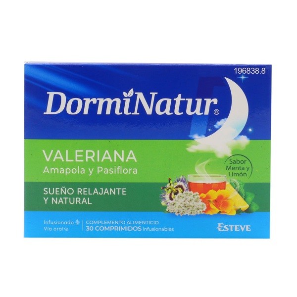 Dorminatur valeriana, papoula e passiflora, 30 comprimidos