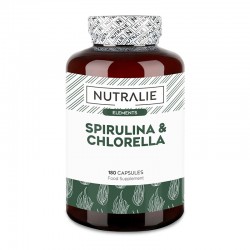 Nutralie spirulina & chlorella, 180 cápsulas