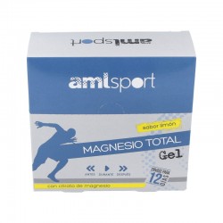 AMLsport Magnésio Total Gel, 12 sachês.