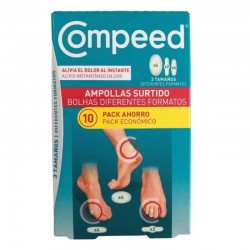 Compeed Ampola Sortimento 3 tamanhos 10 pcs Pacote de Poupança