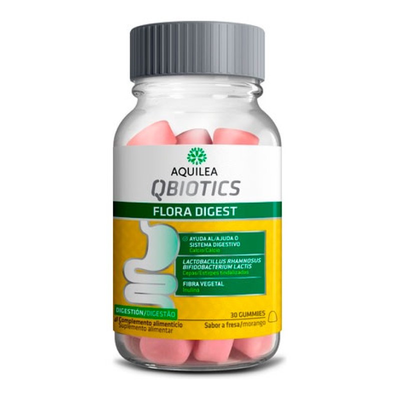 Aquilea Qbiotics Flora Digest gomas, 30 gomas