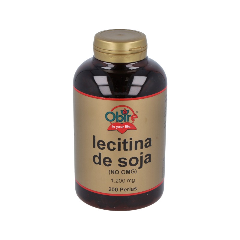 Lecitina de Soja Obire 1200 mg, 200 Cápsulas gelatinosas.