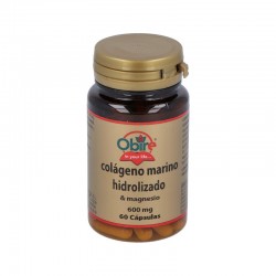 Obire Colágeno Marinho Hidrolisado + Magnésio, 60 cápsulas.