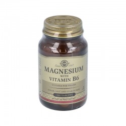 Solgar Magnésio + Vitamina B6, 100 comprimidos.