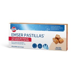 Pastilhas Emser com sais naturais sabor sal-caramelo, 30 pastilhas