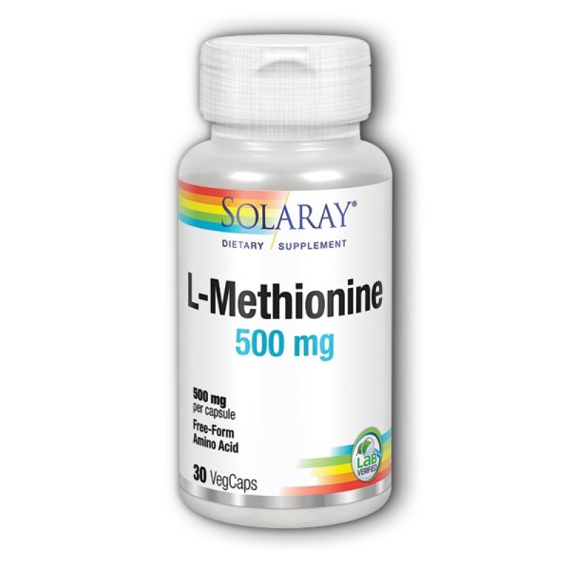 Solaray L-Metionina 500 mg, 30 cápsulas