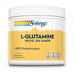 Solaray L-Glutamina em Pó, 300 g de sabor neutro