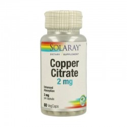 Solaray Citrato de cobre 2 mg, 60 cápsulas vegetais