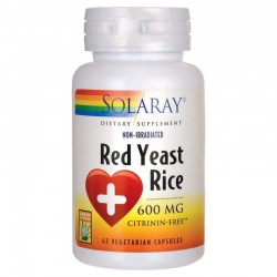 Solaray Red Yeast Rice, 45 Caps. Veg.