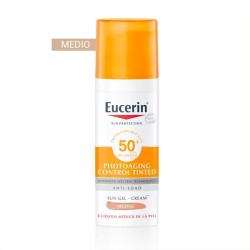 Eucerin Sun CC crème Controle de fotoenvelhecimento FPS50+ sombra média, 50ml.