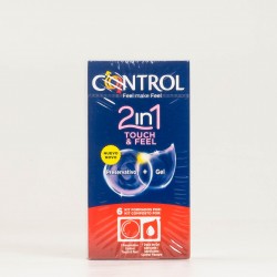 Controle 2 em 1 Touch & Feel 6 preservativos